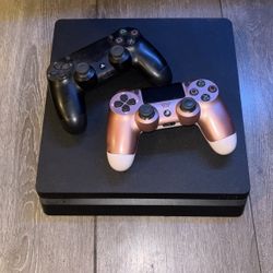 Ps4 Slim with 2 Great Condition Controllers For $155!!