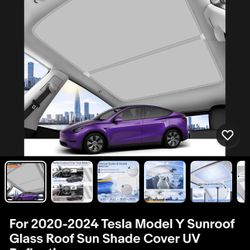 2020-2024 Tesla Model Y Sunroof Glass Roof Sun Shade Cover UV Reflection