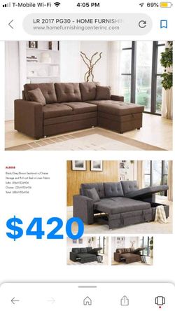 Sectional with storage