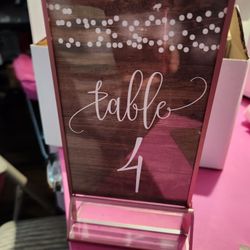 Table Number Holders And Signs