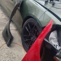 2009-2015 Mercedes C Class Right/Passenger Side Fenders Black and Red