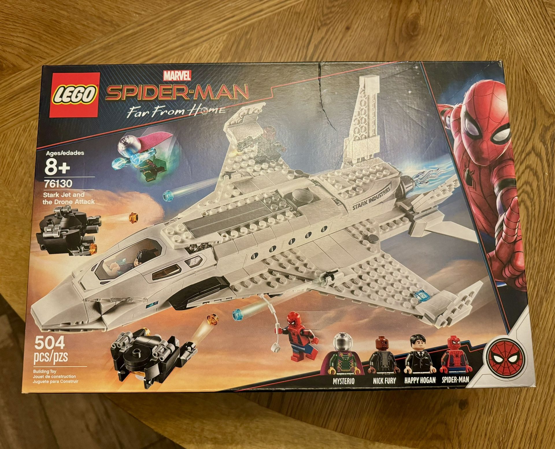 NIB LEGO Marvel Avengers Spider Man Far from Home Start jet and the drone attack 76130