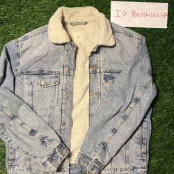 MNML Vintage Denim Fur Jean Jacket