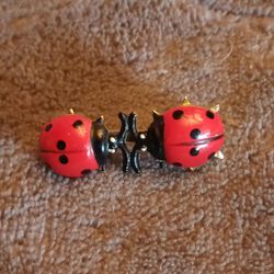 Brooch Vintage Ladybug Pin 