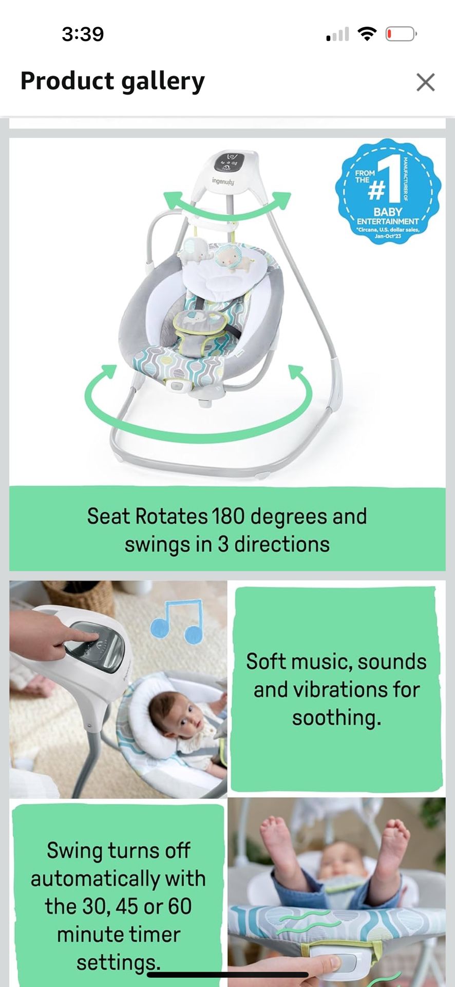 Baby Swing 180 Degrees