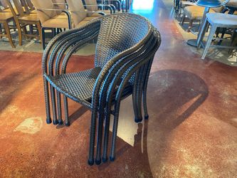 All Weather Wicker Stackable Outdoor Chairs (Set of 4)