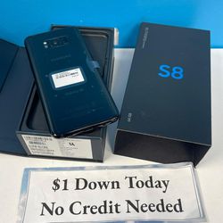 Samsung Galaxy S8 -PAYMENTS AVAILABLE-$1 Down Today 