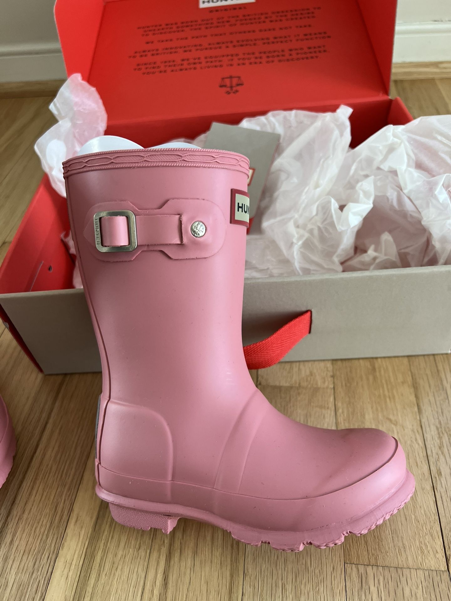 Pink Hunter Rain boots Girl Size US11 /Uk9