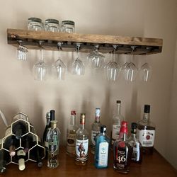 Del Hutson Design Luxe Rustic Stemware Shelf 36”  