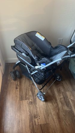 Car seat and stroller.