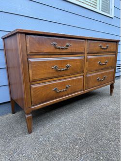 Mid Century Modern  Walnut Dresser by Stanley, Refinished