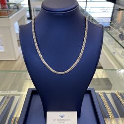 Chain Cubanlink 6 Mm By 18 ’inch 10k Diamonds 