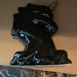 Black Ceramic Unicorn