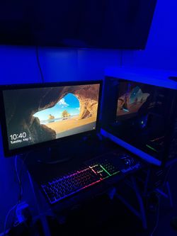 FULL GAMING PC SETUP - Monitor RGB gaming keyboard mouse and mousepad