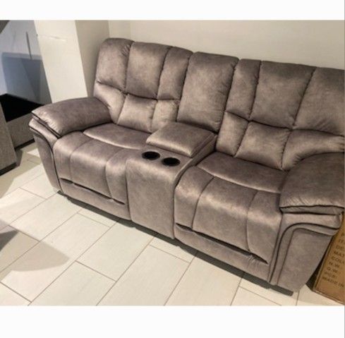 *Year End Sale Event!!!*---Classic Barcelona Fabric Reclining Loveseats---Now $599!!!---Delivery/$10 Down Financing😉