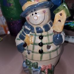 Snowman Candle Holder