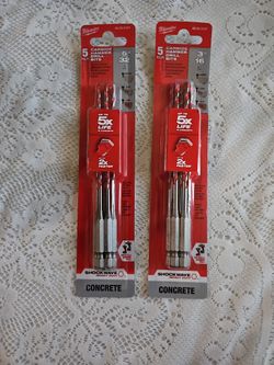 Milwaukee
5/32 in. SHOCKWAVE Carbide Hammer Drill Bits (5-Pack)
Questions & 