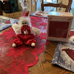 Hand Crafted 8” Porcelain Valentine Doll 