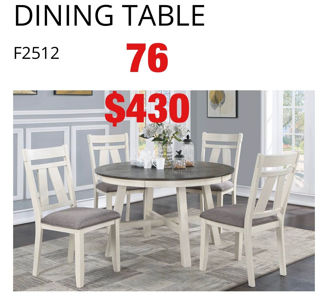 Dining sets. Assembly required. Free delivery.