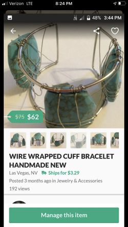 ONYX AND HOWLITE WIRE WRAP BRACELETS NEW