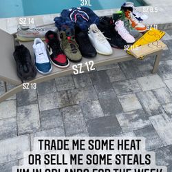 In Orlando/Kissimmee For The Week. Let’s Do Deals Sz 8.5-14 Yeezys Jordan’s Bape Supreme FOG Off White Adidas Nike Heat Men’s Shoes 