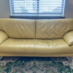 Retro Leather Sofa 