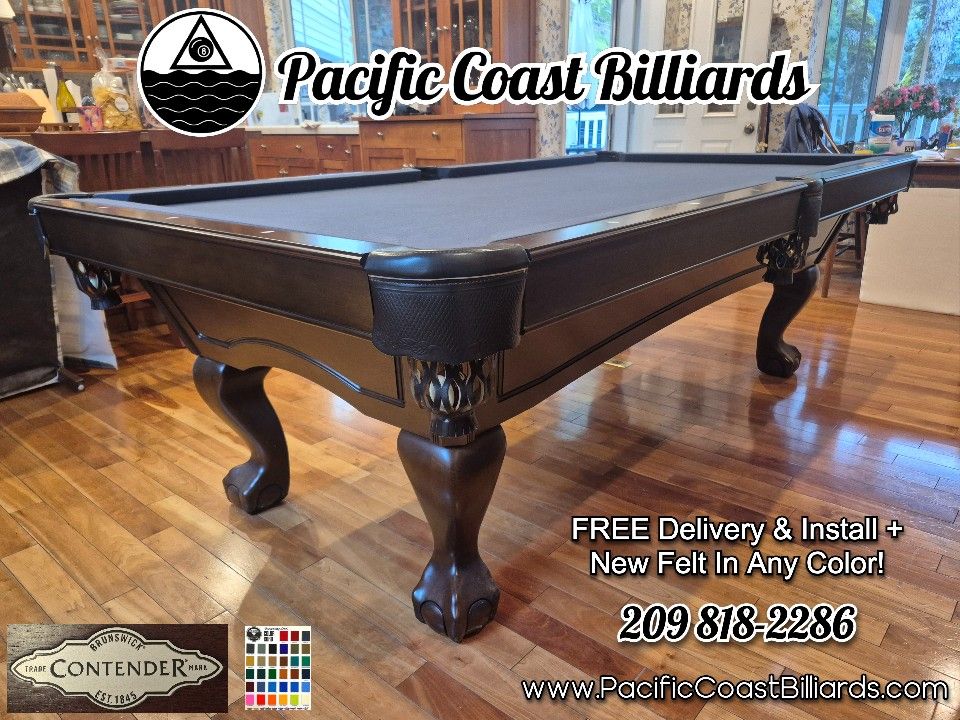  Brunswick Pool Table (FREE Delivery & Install + New Felt Any Color)