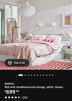 Ikea Queen Bed w/6 drawers