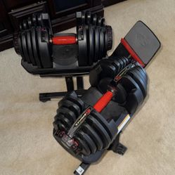 Bow flex 10lb-90lb Dumbbell Set + Stand 