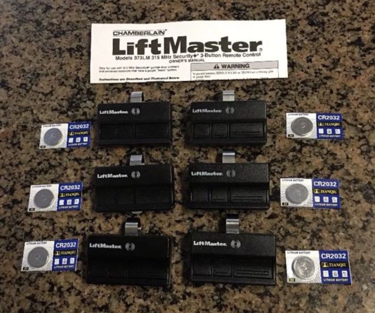 373LM Liftmaster Craftsman Chamberlain Garage Door Opener Remote controls 315Mhz