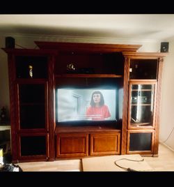 Solid wood Entertainment Center