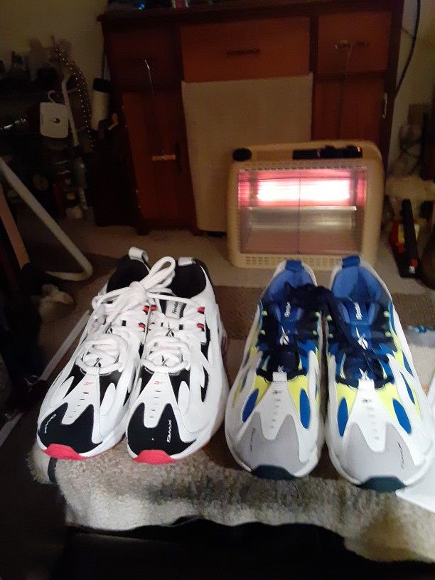 Two Pair New Mens 10  Reebok DMX Shoes