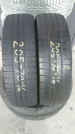 Pair of used 205 70 16 Goodyear tires