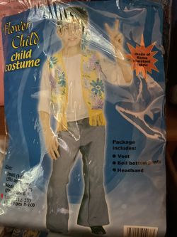 Flower Child Halloween Costume Youth Large (10-12)