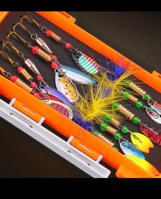 12pcs Metal Spinner Fishing Lure Set