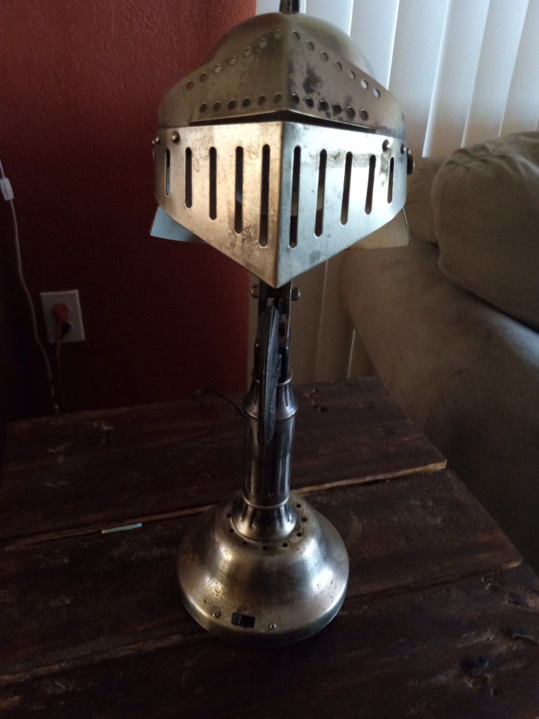 Vintage Medieval Helmet Lamp 