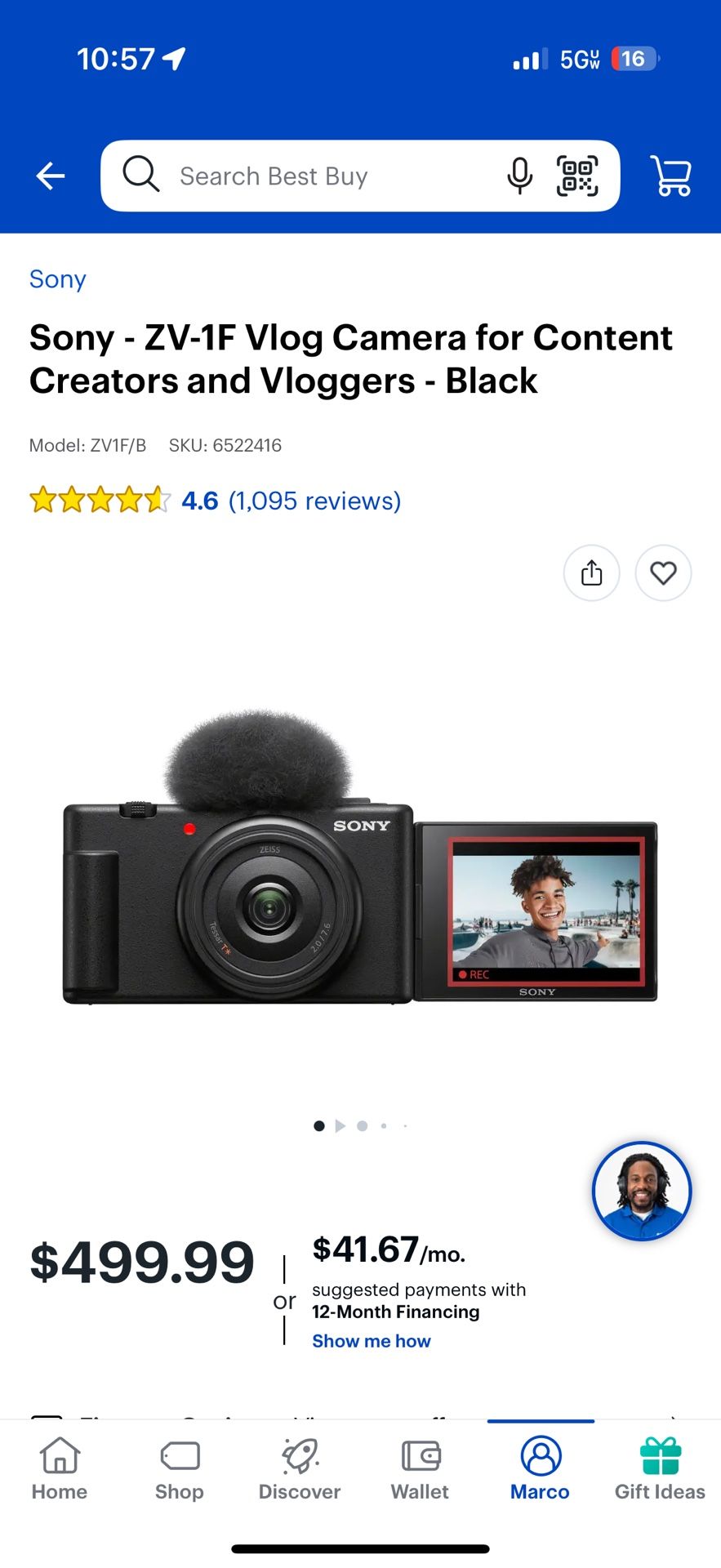 Sony - ZV-1F Vlog Camera Bundle 