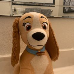 Disney Lady In The Tramp Plush 11”