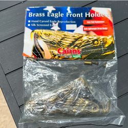 New In Bag Cairns Brass Eagle Front Holder