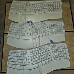Microsoft Natural Keyboard Elite White KU-0045 X06-19331 Wired PS/2 Ergonomic