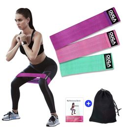 Exercise resistance bands for work out— non-slip, booty, yoga