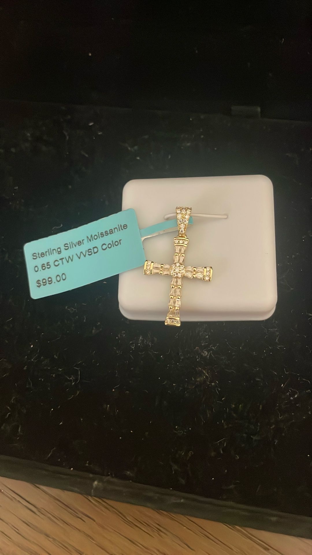 Moissanite Cross Pendant