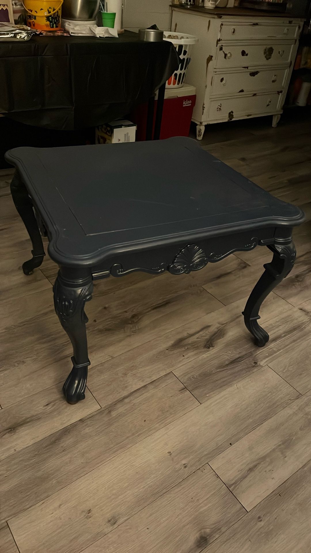 Navy Blue Side Table