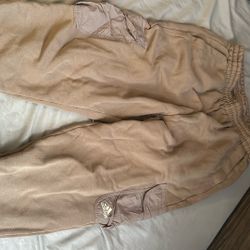 Light Brown Adidas Sweats With Pockets Size M
