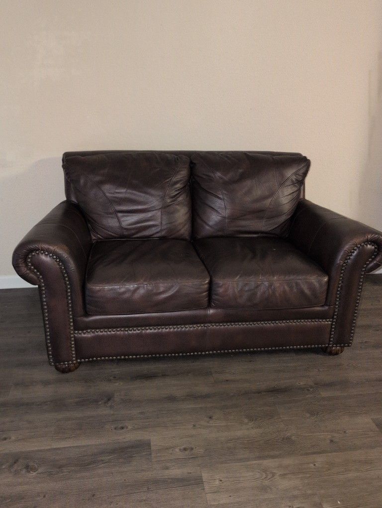 Leather Loveseat