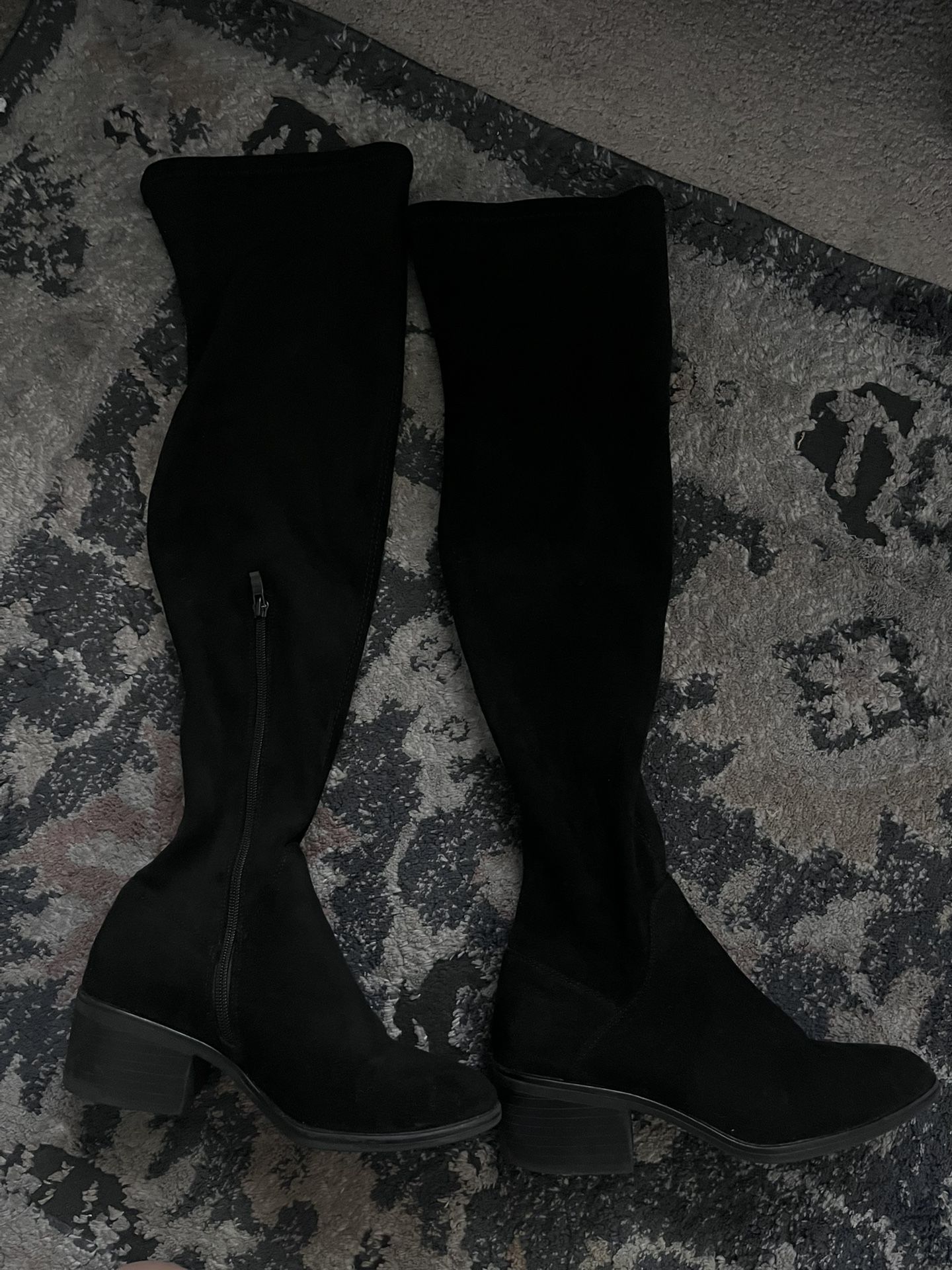 Black Long Boots With Heels