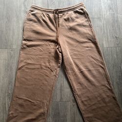 Brown oversized sweatpants