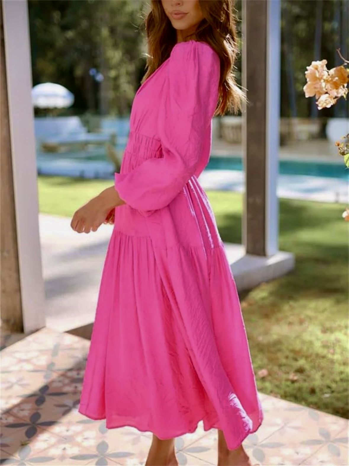 Women’s Hot Pink Flows Dress 