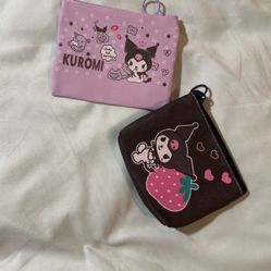 Sanrio Women's Black And Pink Coin Purses, NIB
