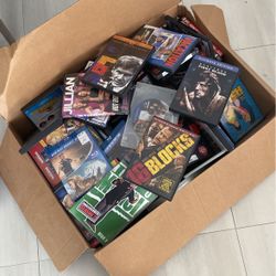 Box Full Of DVDs And Blu Rays